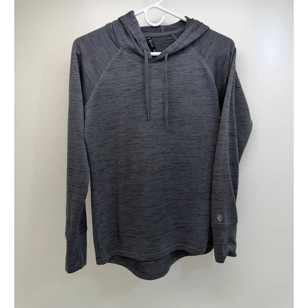 Kuhl Aspira Hoodie Long Sleeve Hooded Top Gray Small S Lightweight Pullover